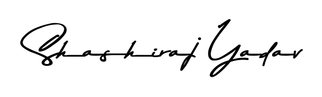 Discover how Shashiraj Yadav looks in an executive cursive font (Asem Kandis PERSONAL USE). Perfect for legal documents, invoices, and certificates. Shashiraj Yadav signature style 9 images and pictures png