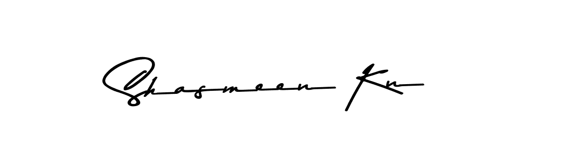 Make a beautiful signature design for name Shasmeen Kn. With this signature (Asem Kandis PERSONAL USE) style, you can create a handwritten signature for free. Shasmeen Kn signature style 9 images and pictures png