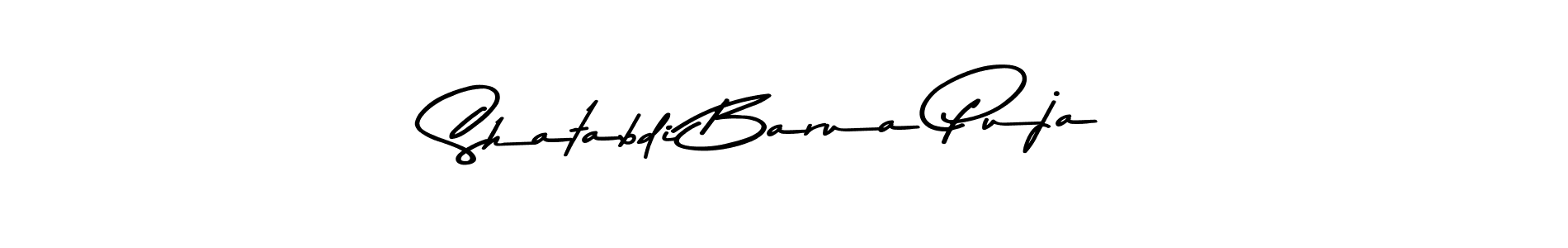 Create a beautiful signature design for name Shatabdi Barua Puja. With this signature (Asem Kandis PERSONAL USE) fonts, you can make a handwritten signature for free. Shatabdi Barua Puja signature style 9 images and pictures png