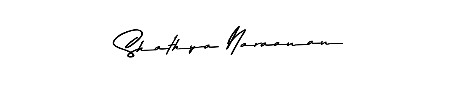Use a signature maker to create a handwritten signature online. With this signature software, you can design (Asem Kandis PERSONAL USE) your own signature for name Shathya Naraanan. Shathya Naraanan signature style 9 images and pictures png