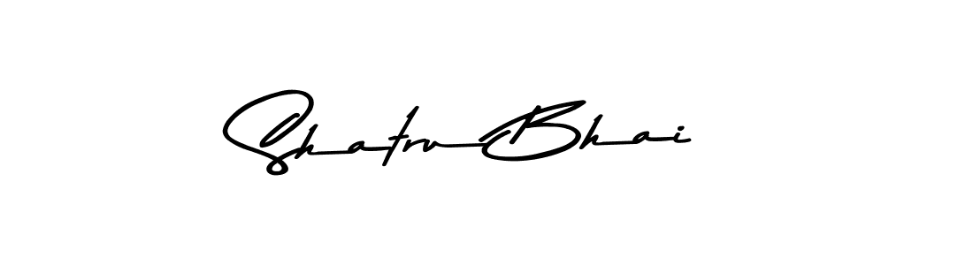 How to make Shatru Bhai name signature. Use Asem Kandis PERSONAL USE style for creating short signs online. This is the latest handwritten sign. Shatru Bhai signature style 9 images and pictures png