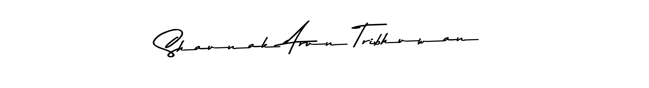 Shaunak Arun Tribhuwan stylish signature style. Best Handwritten Sign (Asem Kandis PERSONAL USE) for my name. Handwritten Signature Collection Ideas for my name Shaunak Arun Tribhuwan. Shaunak Arun Tribhuwan signature style 9 images and pictures png