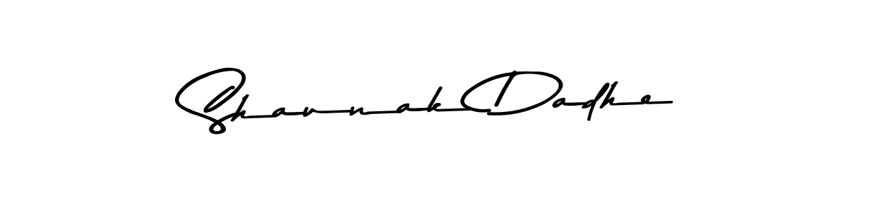 Design your own signature with our free online signature maker. With this signature software, you can create a handwritten (Asem Kandis PERSONAL USE) signature for name Shaunak Dadhe. Shaunak Dadhe signature style 9 images and pictures png