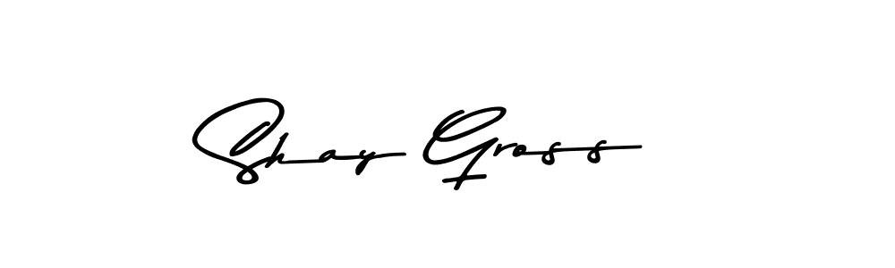 How to make Shay Gross name signature. Use Asem Kandis PERSONAL USE style for creating short signs online. This is the latest handwritten sign. Shay Gross signature style 9 images and pictures png