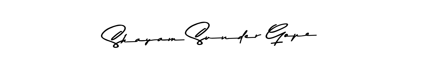 You can use this online signature creator to create a handwritten signature for the name Shayam Sunder Gope. This is the best online autograph maker. Shayam Sunder Gope signature style 9 images and pictures png