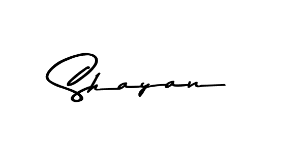 Use a signature maker to create a handwritten signature online. With this signature software, you can design (Asem Kandis PERSONAL USE) your own signature for name Shayan. Shayan signature style 9 images and pictures png