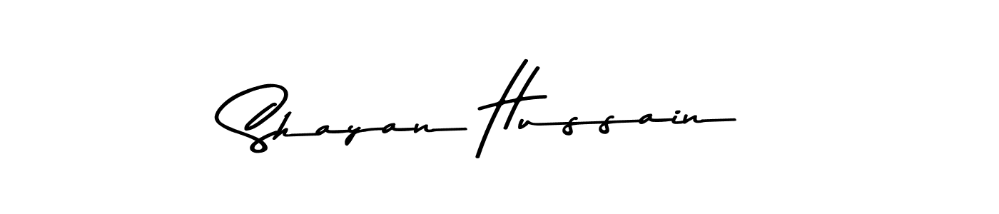 Use a signature maker to create a handwritten signature online. With this signature software, you can design (Asem Kandis PERSONAL USE) your own signature for name Shayan Hussain. Shayan Hussain signature style 9 images and pictures png