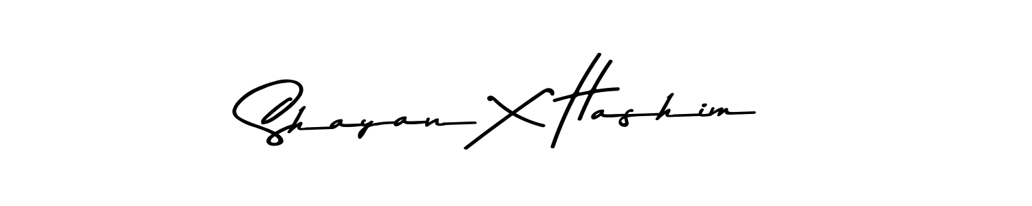 Design your own signature with our free online signature maker. With this signature software, you can create a handwritten (Asem Kandis PERSONAL USE) signature for name Shayan X Hashim. Shayan X Hashim signature style 9 images and pictures png