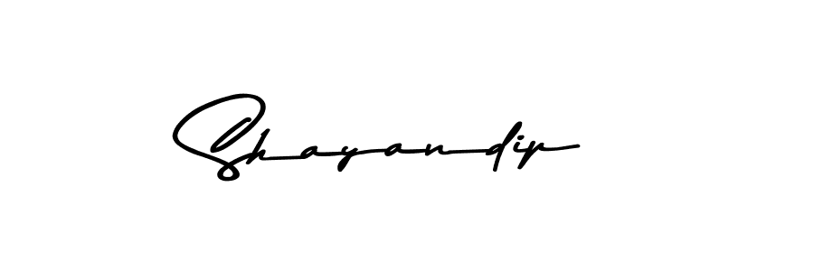 How to make Shayandip name signature. Use Asem Kandis PERSONAL USE style for creating short signs online. This is the latest handwritten sign. Shayandip signature style 9 images and pictures png