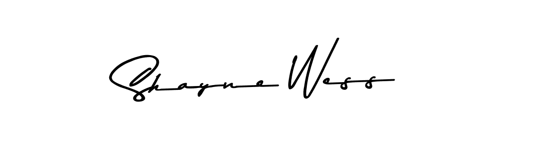 How to make Shayne Wess name signature. Use Asem Kandis PERSONAL USE style for creating short signs online. This is the latest handwritten sign. Shayne Wess signature style 9 images and pictures png