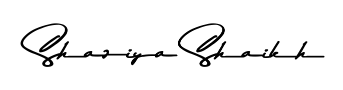 Discover how Shaziya Shaikh looks in an executive cursive font (Asem Kandis PERSONAL USE). Perfect for legal documents, invoices, and certificates. Shaziya Shaikh signature style 9 images and pictures png