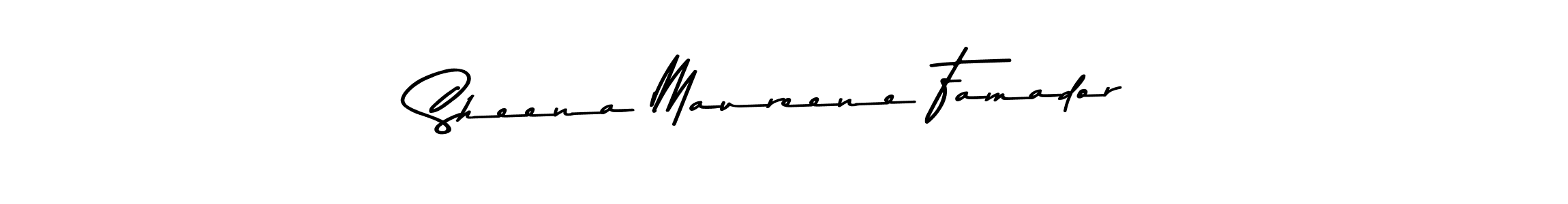 Also You can easily find your signature by using the search form. We will create Sheena Maureene Famador name handwritten signature images for you free of cost using Asem Kandis PERSONAL USE sign style. Sheena Maureene Famador signature style 9 images and pictures png