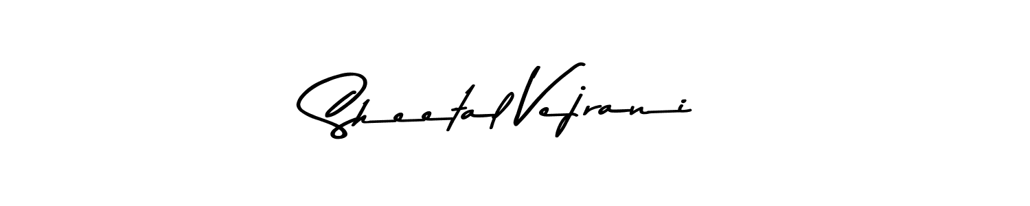 How to make Sheetal Vejrani name signature. Use Asem Kandis PERSONAL USE style for creating short signs online. This is the latest handwritten sign. Sheetal Vejrani signature style 9 images and pictures png