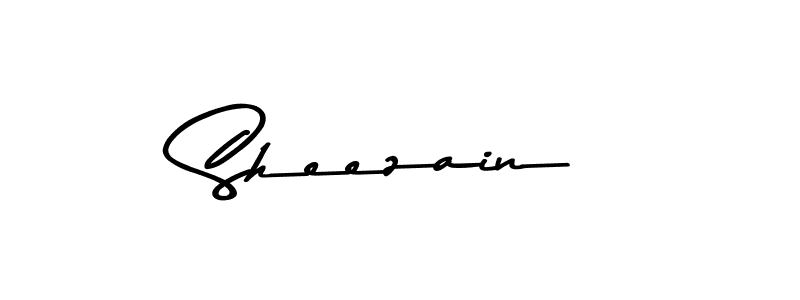 How to make Sheezain name signature. Use Asem Kandis PERSONAL USE style for creating short signs online. This is the latest handwritten sign. Sheezain signature style 9 images and pictures png