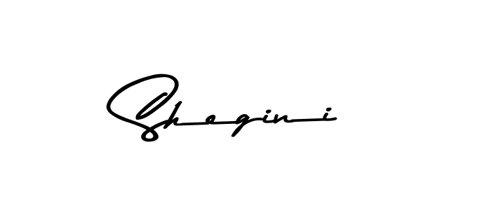 Create a beautiful signature design for name Shegini. With this signature (Asem Kandis PERSONAL USE) fonts, you can make a handwritten signature for free. Shegini signature style 9 images and pictures png