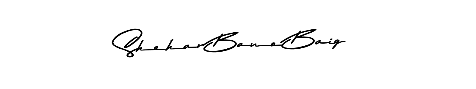 Create a beautiful signature design for name Shehar Bano Baig. With this signature (Asem Kandis PERSONAL USE) fonts, you can make a handwritten signature for free. Shehar Bano Baig signature style 9 images and pictures png