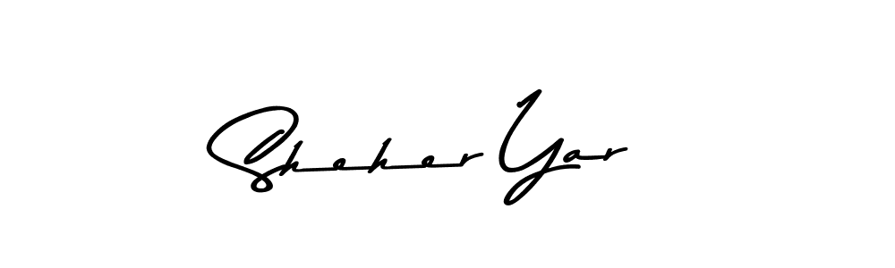Make a beautiful signature design for name Sheher Yar. With this signature (Asem Kandis PERSONAL USE) style, you can create a handwritten signature for free. Sheher Yar signature style 9 images and pictures png