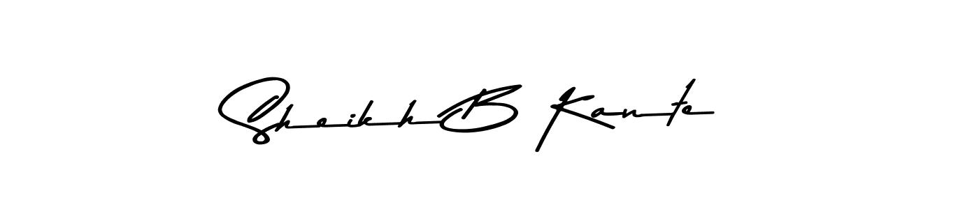 The best way (Asem Kandis PERSONAL USE) to make a short signature is to pick only two or three words in your name. The name Sheikh B Kante include a total of six letters. For converting this name. Sheikh B Kante signature style 9 images and pictures png