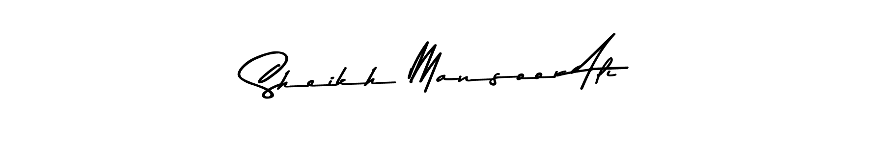 The best way (Asem Kandis PERSONAL USE) to make a short signature is to pick only two or three words in your name. The name Sheikh Mansoor Ali include a total of six letters. For converting this name. Sheikh Mansoor Ali signature style 9 images and pictures png