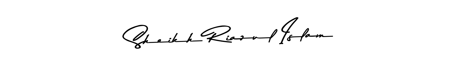 The best way (Asem Kandis PERSONAL USE) to make a short signature is to pick only two or three words in your name. The name Sheikh Riazul Islam include a total of six letters. For converting this name. Sheikh Riazul Islam signature style 9 images and pictures png