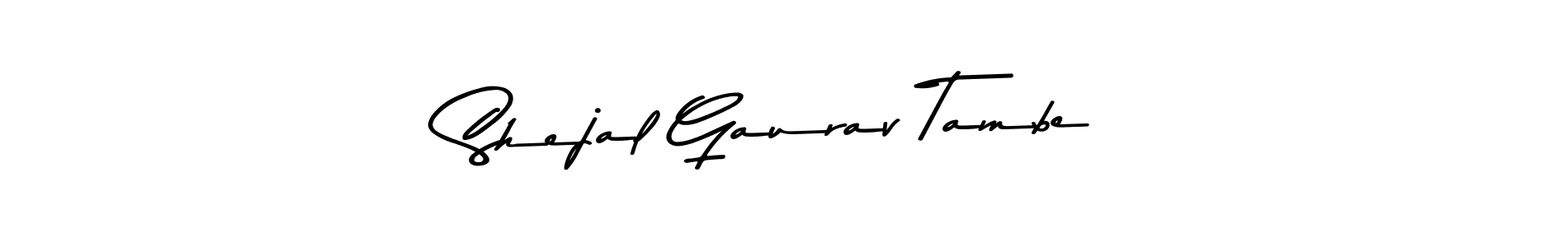 Create a beautiful signature design for name Shejal Gaurav Tambe. With this signature (Asem Kandis PERSONAL USE) fonts, you can make a handwritten signature for free. Shejal Gaurav Tambe signature style 9 images and pictures png