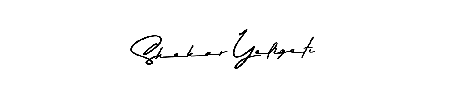 The best way (Asem Kandis PERSONAL USE) to make a short signature is to pick only two or three words in your name. The name Shekar Yeligeti include a total of six letters. For converting this name. Shekar Yeligeti signature style 9 images and pictures png