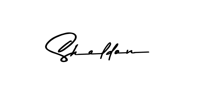 How to make Sheldon name signature. Use Asem Kandis PERSONAL USE style for creating short signs online. This is the latest handwritten sign. Sheldon signature style 9 images and pictures png