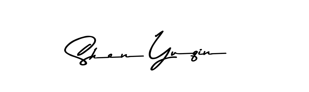 Make a beautiful signature design for name Shen Yuqin. With this signature (Asem Kandis PERSONAL USE) style, you can create a handwritten signature for free. Shen Yuqin signature style 9 images and pictures png