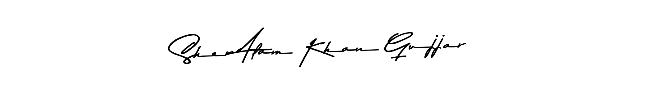 How to make Sher Alam Khan Gujjar signature? Asem Kandis PERSONAL USE is a professional autograph style. Create handwritten signature for Sher Alam Khan Gujjar name. Sher Alam Khan Gujjar signature style 9 images and pictures png
