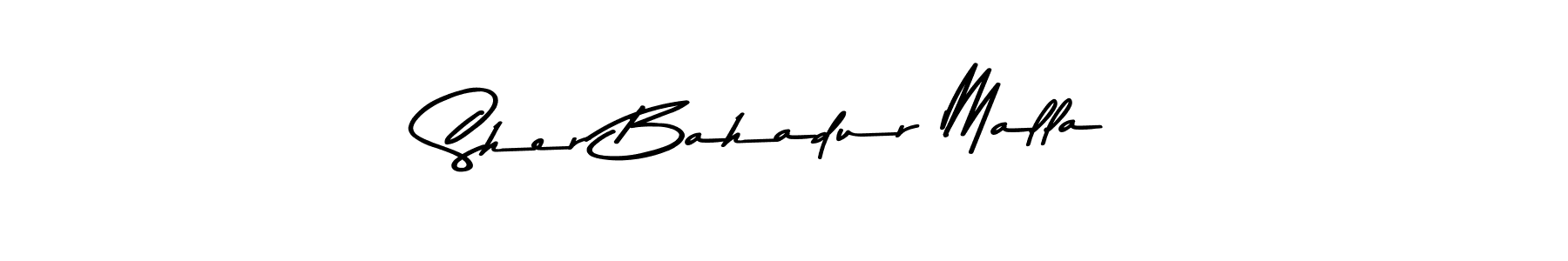 How to make Sher Bahadur Malla name signature. Use Asem Kandis PERSONAL USE style for creating short signs online. This is the latest handwritten sign. Sher Bahadur Malla signature style 9 images and pictures png