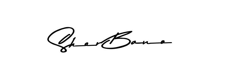 Sher Bano stylish signature style. Best Handwritten Sign (Asem Kandis PERSONAL USE) for my name. Handwritten Signature Collection Ideas for my name Sher Bano. Sher Bano signature style 9 images and pictures png