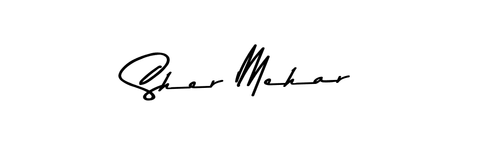This is the best signature style for the Sher Mehar name. Also you like these signature font (Asem Kandis PERSONAL USE). Mix name signature. Sher Mehar signature style 9 images and pictures png