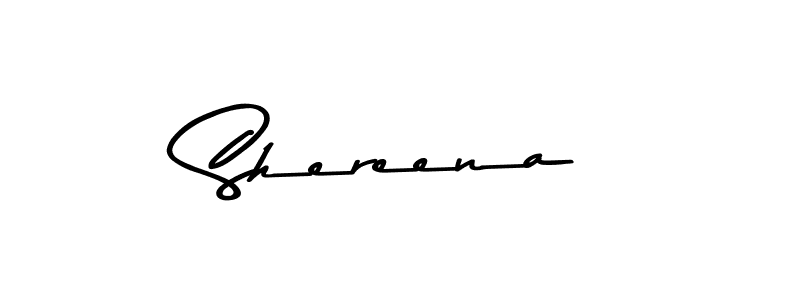 How to make Shereena name signature. Use Asem Kandis PERSONAL USE style for creating short signs online. This is the latest handwritten sign. Shereena signature style 9 images and pictures png