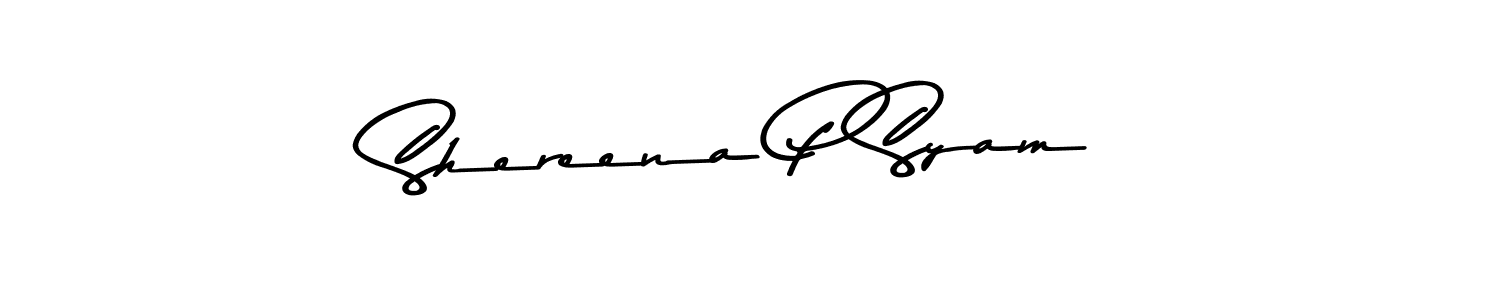 This is the best signature style for the Shereena P Syam name. Also you like these signature font (Asem Kandis PERSONAL USE). Mix name signature. Shereena P Syam signature style 9 images and pictures png