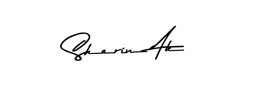 Design your own signature with our free online signature maker. With this signature software, you can create a handwritten (Asem Kandis PERSONAL USE) signature for name Sherin Ak. Sherin Ak signature style 9 images and pictures png