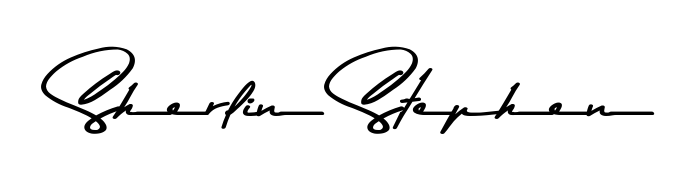 Discover the perfect balance of readability and style for Sherlin Stephen with Asem Kandis PERSONAL USE font. Create your dream signature today. Sherlin Stephen signature style 9 images and pictures png