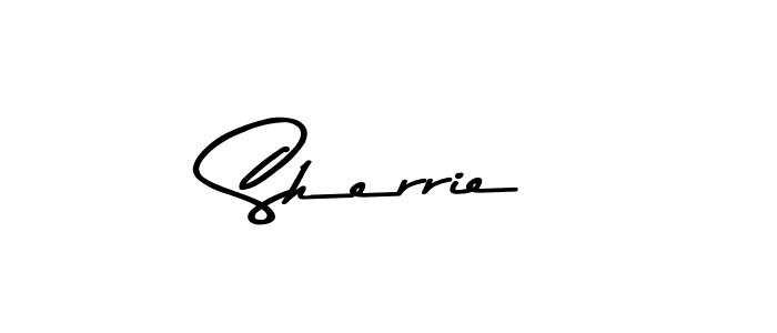 Make a beautiful signature design for name Sherrie. With this signature (Asem Kandis PERSONAL USE) style, you can create a handwritten signature for free. Sherrie signature style 9 images and pictures png