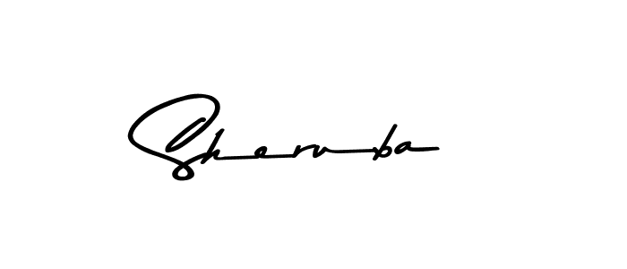 How to make Sheruba name signature. Use Asem Kandis PERSONAL USE style for creating short signs online. This is the latest handwritten sign. Sheruba signature style 9 images and pictures png