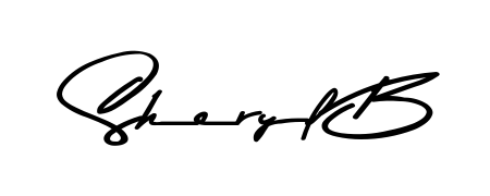Create a beautiful signature design for name Sheryl B. With this signature (Asem Kandis PERSONAL USE) fonts, you can make a handwritten signature for free. Sheryl B signature style 9 images and pictures png