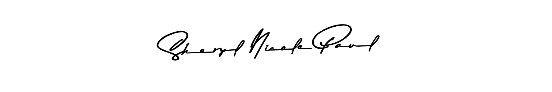 Make a beautiful signature design for name Sheryl Nicole Paul. With this signature (Asem Kandis PERSONAL USE) style, you can create a handwritten signature for free. Sheryl Nicole Paul signature style 9 images and pictures png