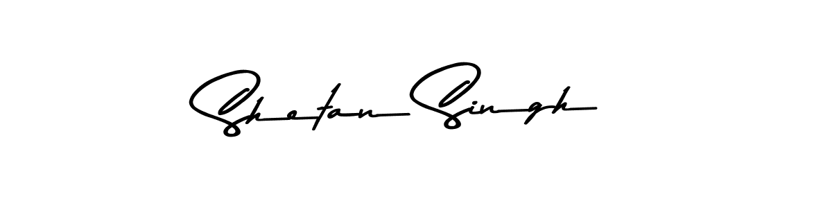 How to make Shetan Singh name signature. Use Asem Kandis PERSONAL USE style for creating short signs online. This is the latest handwritten sign. Shetan Singh signature style 9 images and pictures png