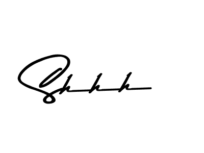 How to make Shhh name signature. Use Asem Kandis PERSONAL USE style for creating short signs online. This is the latest handwritten sign. Shhh signature style 9 images and pictures png