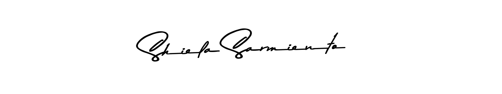 Make a beautiful signature design for name Shiela Sarmiento. With this signature (Asem Kandis PERSONAL USE) style, you can create a handwritten signature for free. Shiela Sarmiento signature style 9 images and pictures png