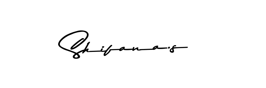 How to make Shifana.s name signature. Use Asem Kandis PERSONAL USE style for creating short signs online. This is the latest handwritten sign. Shifana.s signature style 9 images and pictures png