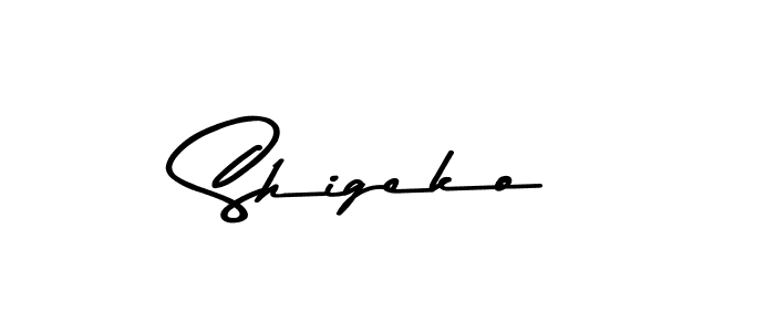 Use a signature maker to create a handwritten signature online. With this signature software, you can design (Asem Kandis PERSONAL USE) your own signature for name Shigeko. Shigeko signature style 9 images and pictures png
