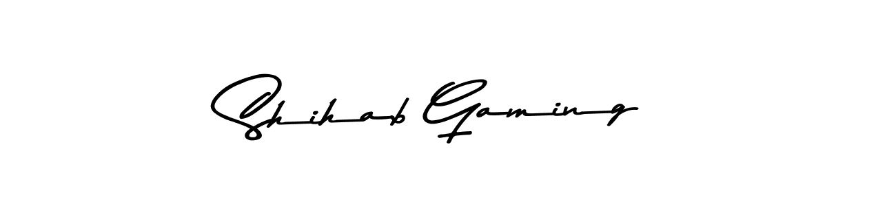 Design your own signature with our free online signature maker. With this signature software, you can create a handwritten (Asem Kandis PERSONAL USE) signature for name Shihab Gaming. Shihab Gaming signature style 9 images and pictures png