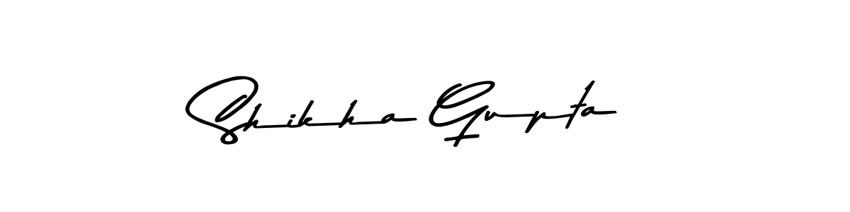 Create a beautiful signature design for name Shikha Gupta. With this signature (Asem Kandis PERSONAL USE) fonts, you can make a handwritten signature for free. Shikha Gupta signature style 9 images and pictures png