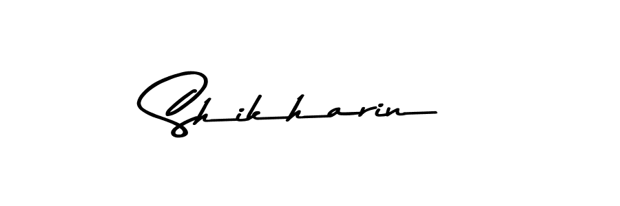 Make a beautiful signature design for name Shikharin. With this signature (Asem Kandis PERSONAL USE) style, you can create a handwritten signature for free. Shikharin signature style 9 images and pictures png