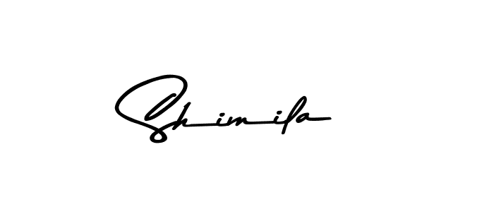 Create a beautiful signature design for name Shimila. With this signature (Asem Kandis PERSONAL USE) fonts, you can make a handwritten signature for free. Shimila signature style 9 images and pictures png
