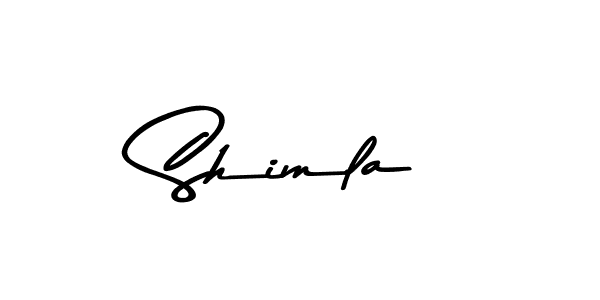 Design your own signature with our free online signature maker. With this signature software, you can create a handwritten (Asem Kandis PERSONAL USE) signature for name Shimla. Shimla signature style 9 images and pictures png